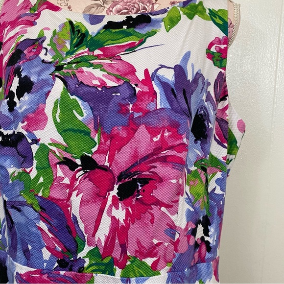 Black Label sz:16 Purple & Pink Floral Dress - Picture 15 of 15